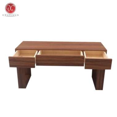 Meja Belajar Lesehan Meja Laptop Minimalis 3 Laci 80x30cm Aesthetic Coklat