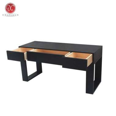 Meja Belajar Lesehan Meja Laptop Minimalis 3 Laci 80x30cm Aesthetic Hitam