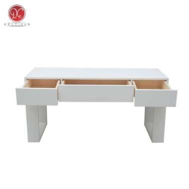 Meja Belajar Lesehan Meja Laptop Minimalis 3 Laci 80x30cm Aesthetic Putih