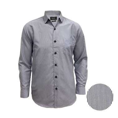 Redcliff Kemeja Pria Motif Salur Panjang Navy 6AK3019G 6A4 XXL