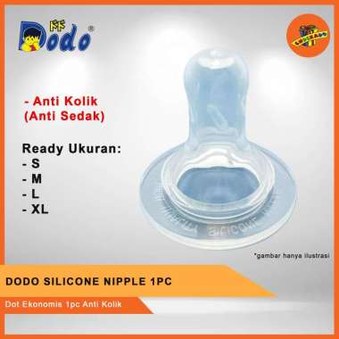 DODO Silicone Nipple - Dot Ekonomis 1 pc Anti Sedak - Dot Bulat SMALL