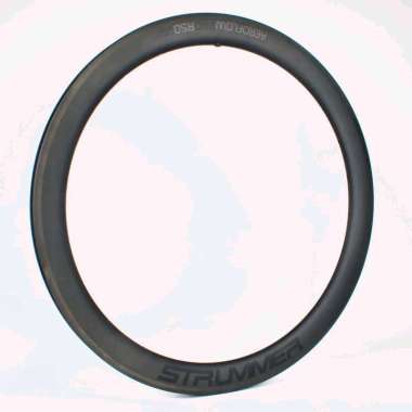 Rims Velg Rim Strummer Aeroflow Pro R50 Carbon 700C 50 mm 24H Tubeless U Brake Hitam Abu Per Biji
