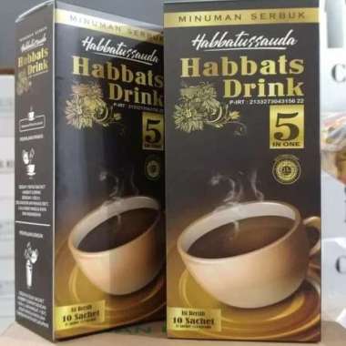 Habbats Drink Coffee kopi herbal plus gula aren isi 10 sachet aman di lambung