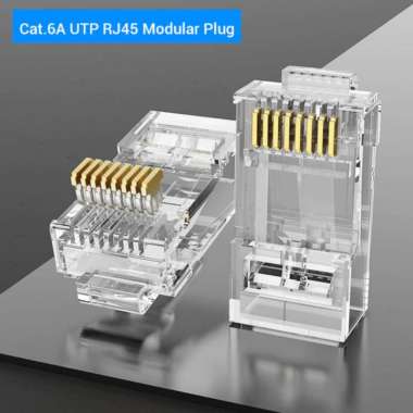 Vention Connector RJ45 Cat6 Cat 6 Cat6A UTP FTP Ethernet Lan jack Plug Konektor IDG - Cat6A UTP isi