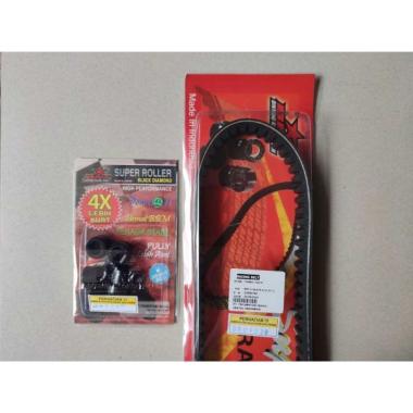 BRT Vbelt Set Roller 11 Gram Vario 125 150 Hitam