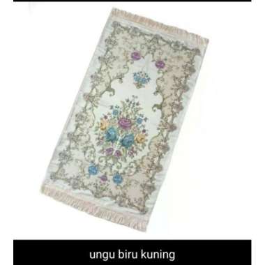 Sajadah Turki Turkey Bordir Handmade Bahan Silk Satin Premium Import Motif Bunga Bordir / Sajadah Se