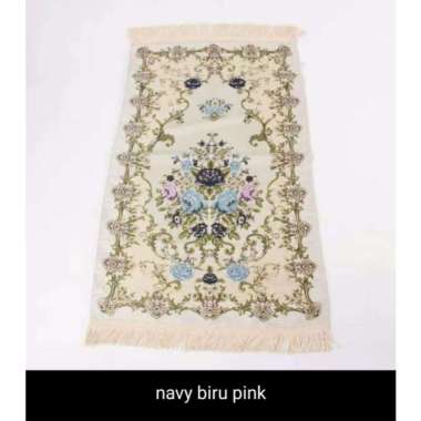 Sajadah Turki Turkey Bordir Handmade Bahan Silk Satin Premium Import Motif Bunga Bordir / Sajadah Se