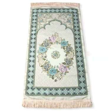 Sajadah Turki Turkey Bordir Handmade Bahan Silk Satin Premium Import Motif Bunga Bordir / Sajadah Se