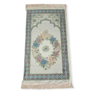 Sajadah Turki Turkey Bordir Handmade Bahan Silk Satin Premium Import Motif Bunga Bordir / Sajadah Se