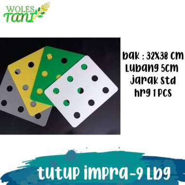 Tutup Impraboard 9 Lubang 3 mm Hidroponik Wick Multicolor