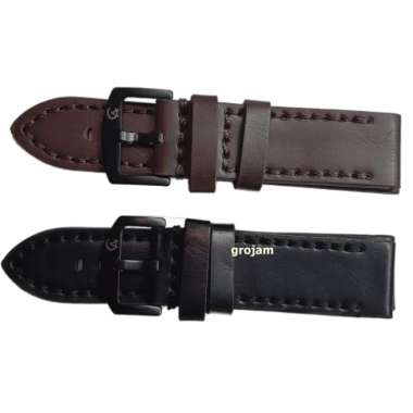 Strap Tali AC Jam Tangan Kulit Alexandre Christie Berkualitas Leather 24mm Coklat Tua
