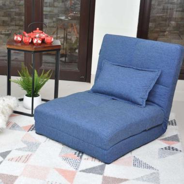 Mee-Do Sofa Bed Lipat Kursi Lipat Kursi Lesehan Kursi Santai Tatami - Kimmy BLUE -