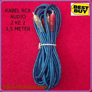 KABEL AUX RCA TO RCA 2.2 PANJANG 1,5M / KABEL AUDIO RCA TO RCA 1,5M