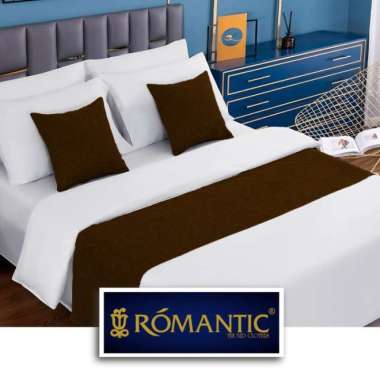 Bed Runner Selendang kasur Coklat by ROMANTIC standard Hotel minimalis Multicolor