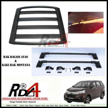 Paket Rak Mobil Bagasi Atas dan Kaki Rak Jepit Body Great New Xenia