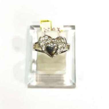Cincin Wanita Love Hati Emas Putih 750
