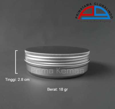 Pot Pomade - pot jar Prima Kemas - Pot Jar Aluminium 100 gr Silver