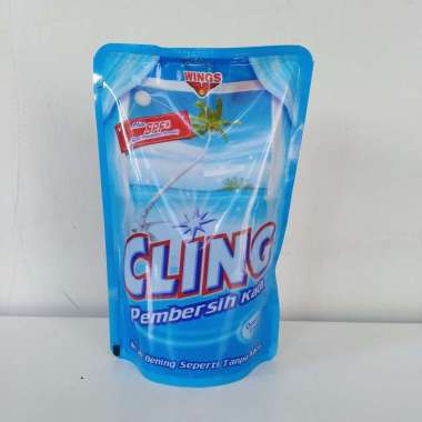 Cairan Pembersih Kaca Cling Refill 425ml Biru