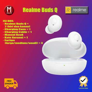 Realme Buds Q TWS Bluetooth Headset Garansi Resmi dan original White