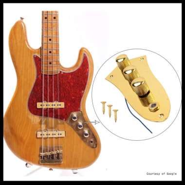 Pre Wiring Control Plate Jazz Bass Gold Gold