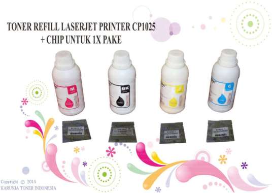 TONER REFILL FOR USE LASERJET PRINTER CP1025 2025 Berkualitas Multicolor