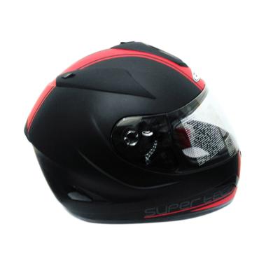 Zeus ZS-806 Helm Fullface - Matt Black/ II43 Red M