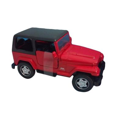 NewRay Jeep Wrangler Diecast - Red Black [1 : 36]