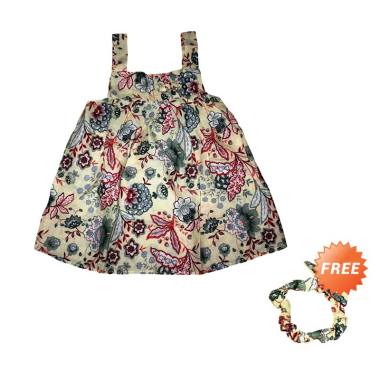 Pesona Hosiana Green Flower Dress with Headband