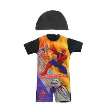 Nice Motif Spiderman Baju Renang Bayi - Hitam