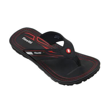 Finiotti Kross Sandal Pria - Black/Red