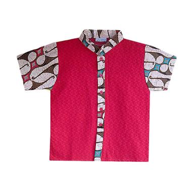 Latusca Davin Baju Koko Batik Anak - Merah