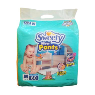 harga Sweety Silver Pants Popok Bayi [Size M/ 60 pcs] Blibli.com