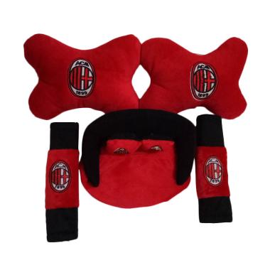 Custom 3in1 AC Milan Set Bantal Mobil - Red