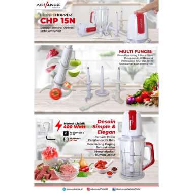 Advance Food Chopper 1.5L CHP 15N PUTIH