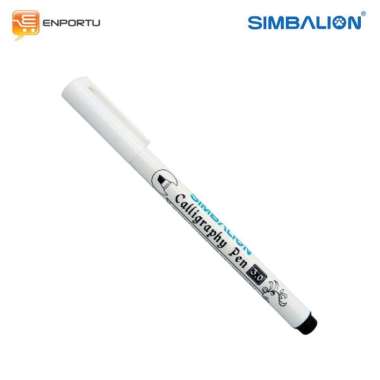 Pulpen Kaligrafi Simbalion 3 mm, tulisan Hanzi, Arab, Cina Hitam