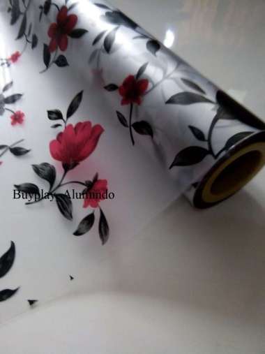stickerkaca -kaca film - sandblast kaca motif UD 207 1A PUTIH