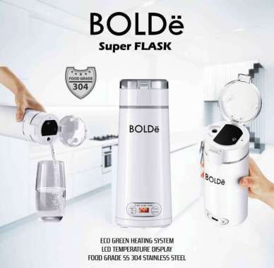 BOLDe Super Flask / Pemanas Air Portable Putih