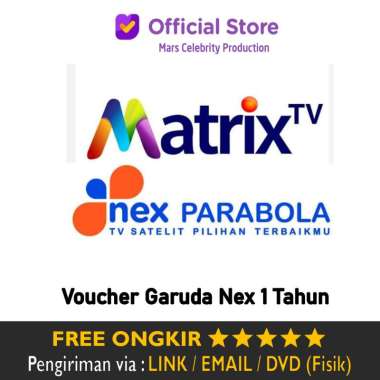Voucher Matrix Garuda Nex 1 Tahun Parabola Cinema Paket 2912 All Channel -