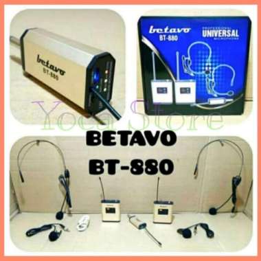 Betavo BT-880 Wireless Mic Jepit 2 - Gold Black 01 Gold black