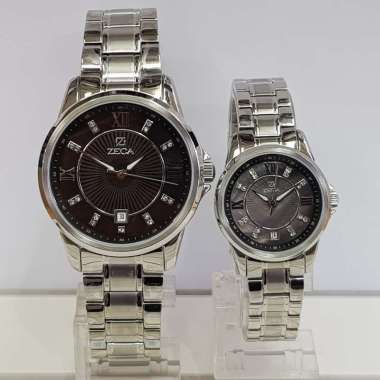 Zeca 308ML Passion Jam Tangan Couple Stainless Stel Silver Black