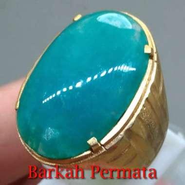 Batu Bacan Ukuran Besar Cincin Akik Asli n 1445 Hijau