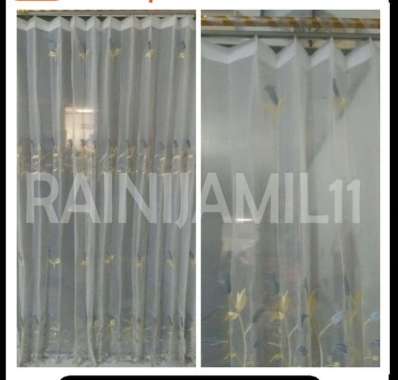 Gorden Vitrace Bordir Puring Daleman Abu L100 X 200cm