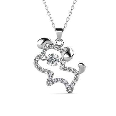 12 Dancing Zodiac Pendant DOG - Kalung Crystal by Her Jewellery