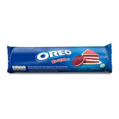 Promo Harga Oreo Biskuit Sandwich Red Velvet 119 gr - Blibli