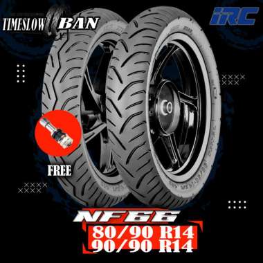 IRC TS098 NF66 80/90 & NR83 90/90 Ring 14 Tubeless Paket Ban Motor for Matic
