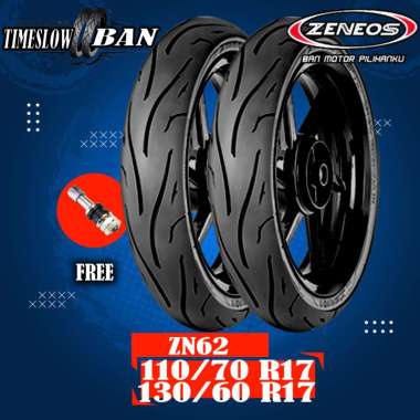 Paket Ban Tubeless Motor Moge ZENEOS ZN62 110/70 - 130/60 Ring 17 Tubeless
