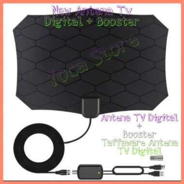 New Antena TV Digital + Booster DVB T-2 TFL-D140 Taffware Antena TV Digital