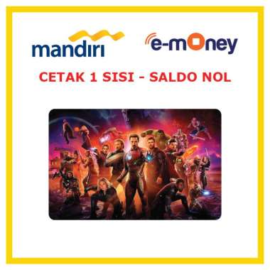 Kartu MANDIRI E-MONEY Super Hero Avengers Infinity War 93 Anime Kartun etoll Custom Emoney [ SALDO N