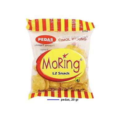 Moring L2 Snack Cimol Kering Rasa PEDAS [SACHET MINI 20g]