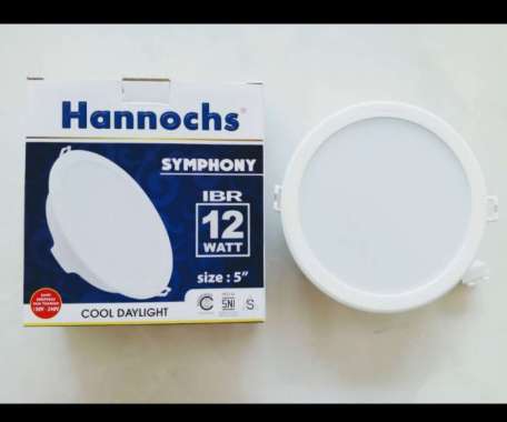 Downlight / Lampu Plafon tanam 12 Watt Hannoch Symphony Bulat 5inch Putih